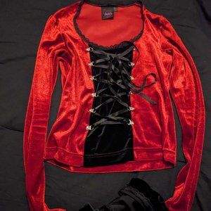 Cruella victorian goth top